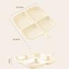Kitchen Dinnerware for Condiments Fruit 4 Grid Plastic Divided Plate Compartmentalized Mixing Food Dish Reusable Dinner Plates