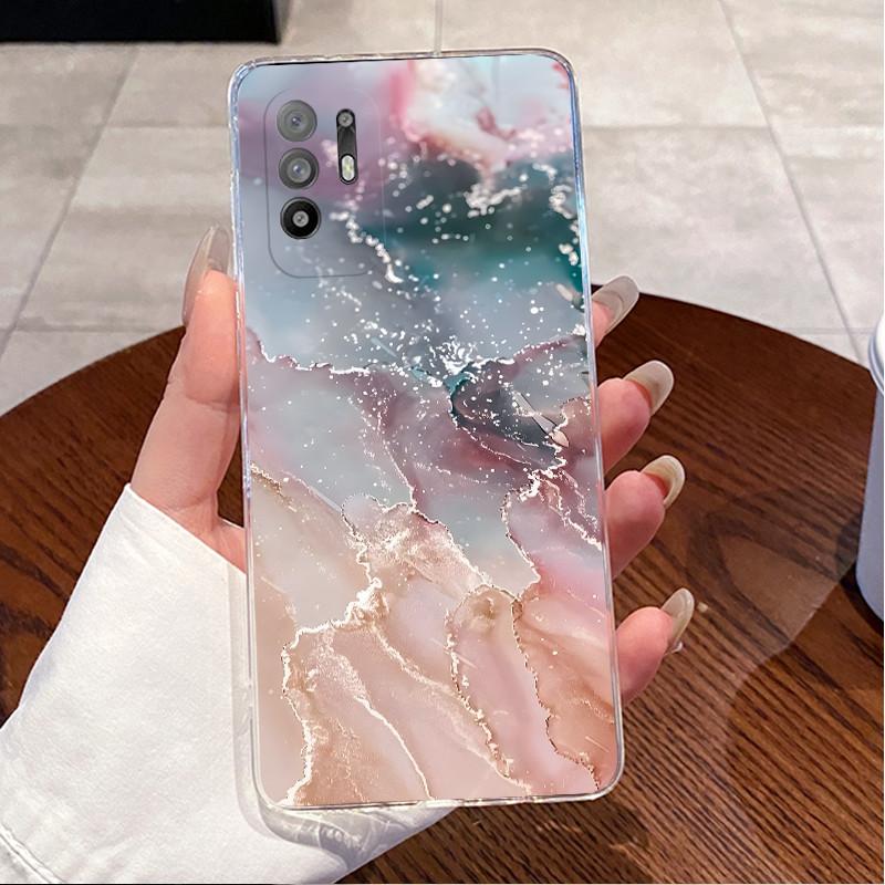 For Oppo A94 5G Reno 5Z CPH2211 Case Transparent Bumper Luxury Cute Love Heart Rabbit Funny Casing Back Cover Phone Case Fundas
