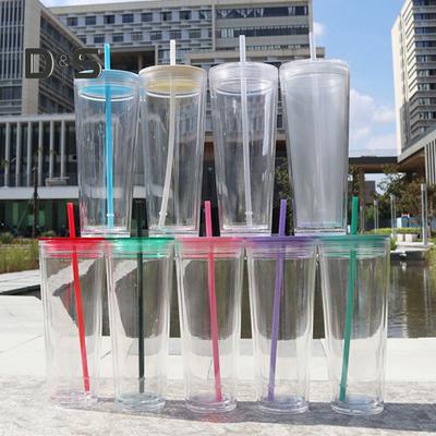 710 ml süßer Wasserbecher, sicher zu verwenden, nützlicher Kaffee, Wasser, kalter Strohhalmbecher mit Deckel
