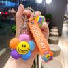 Colorful Adorable Smiley Face Keychain Cute Cartoon Pvc Keyring For Birthdays Parties And