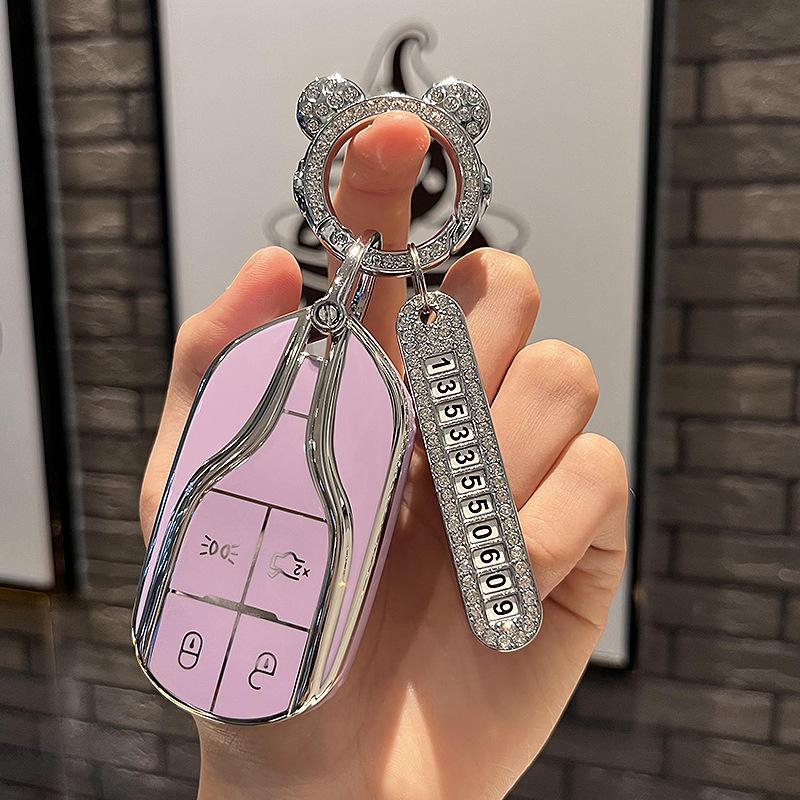 Applicable To Maserati Key Cover Levante Car Ghibolilevante President High-End Protective Key Case and Keychain Bags