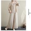 Women's Retro Chinese Embroidery Casual Two-Piece Set: Loose Trousers & Top for Spring/Summer