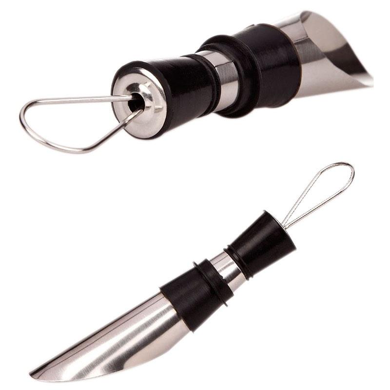 Stainless Wine Aerator Pour Spout Bottle Stopper Funnel Decanter Dripless Pourer CB 3C