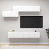 Vidaxl 7-Cz. TV Cabinet Set, White, Wood-Based Material