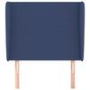 VidaXL Tête de lit avec oreilles Bleu 83x23x118-128 cm Tissu3117656