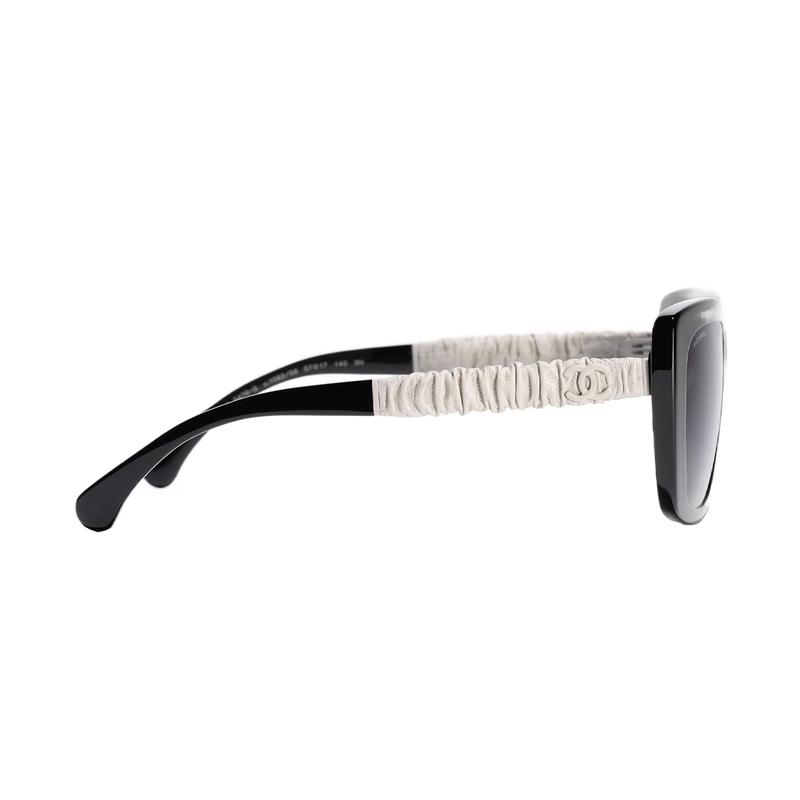 Chanel Personalized Simple Fashion Trend Acetate Frame Butterfly Sunglasses Women's Black