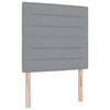 Box Spring Bed with Mattress Light Grey 120 x 190 cm Fabric
