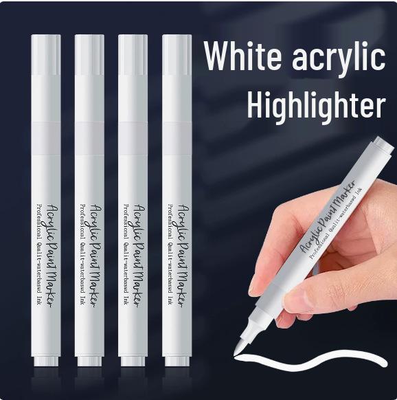 Waterproof Large Capacity White Highlight Marker - Fade-Resistant for Art and Graffiti