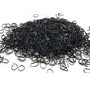 Thick Black Rubber Hair Ties - 1000 Pack