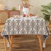 Vintage Oil Painting Tablecloth Tv Cabinet Cover Towel Jacquard Broken Cotton And Linen Cover Household Rectangular Tablecloth