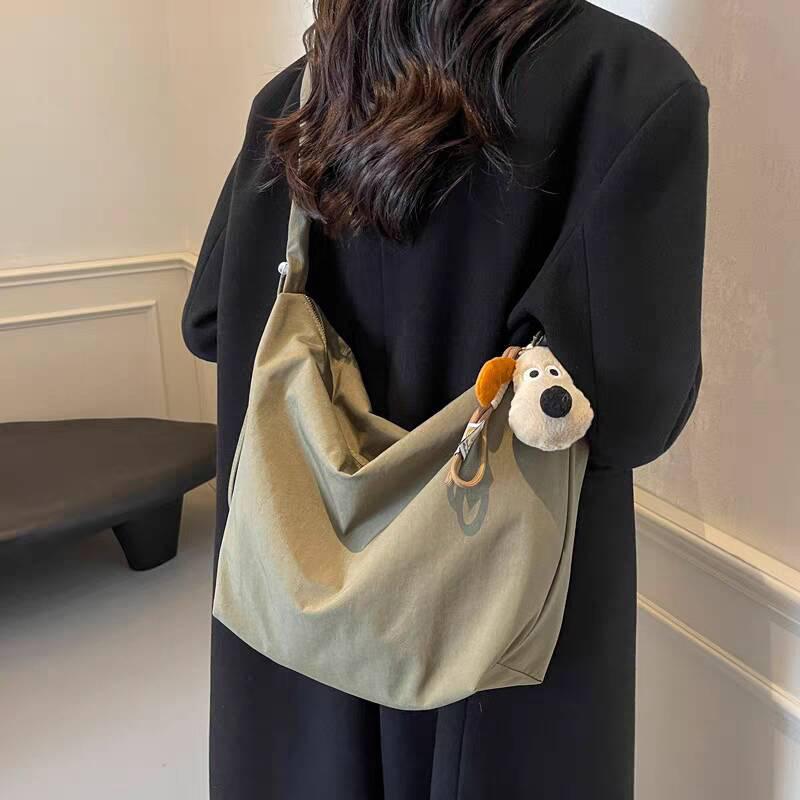 Canvas Bag Women'S Commuter Messenger Large Capacity Shoulder Soft Surface Casual Women'S Bag Luggage