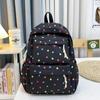 Damen Rucksack mit Punktmuster Campus Klein Floral Studenten Schultasche Leichtgewichtiger Reiserucksack