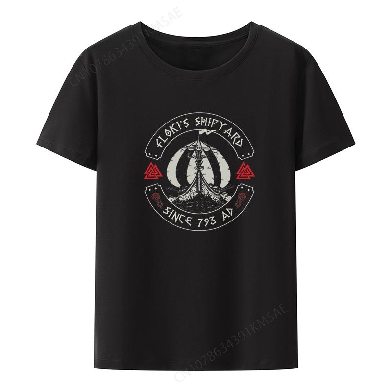 Floki The Shipbuilder Graphic Print Short Sleeve Funny Tee Humor Anime T-shirt Clothes Men Clot