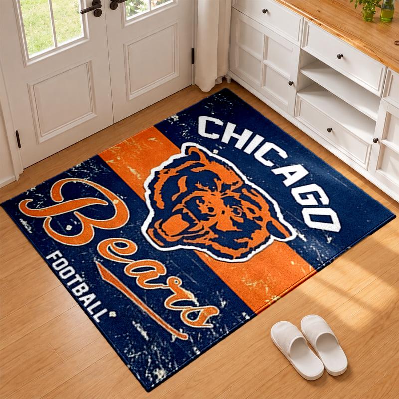 Tappetino d'ingresso Chicago Bears per Soggiorno o Camera da Letto Tappetino Protettivo Sotto Sedia Decorazione Ufficio Regalo di Natale Regalo di Compleanno