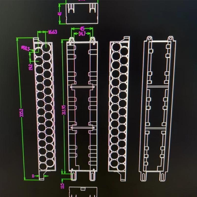 Electric Scooters 18650 Battery Rack 10 String 10S 36V Assembly Part With/without Welding Sheet for M365