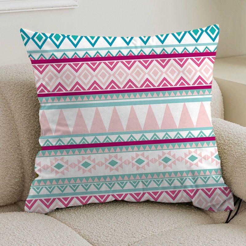Double-sided bohemian print ethnic pillow cover sofa living room cushion cover geometric pillow square pillowcase