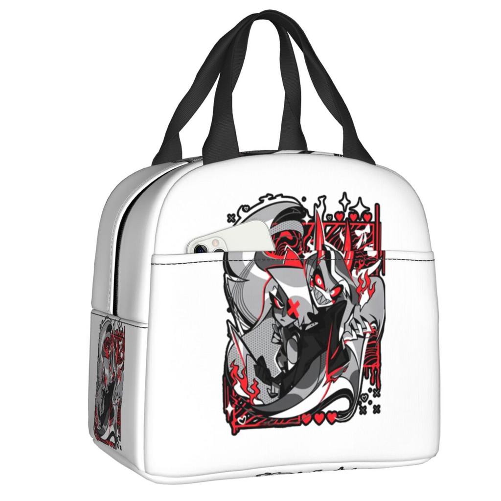 Benutzerdefinierte Hazbins Anime Animation Hotel Angel Dust Isolierte Lunchtasche Arbeit Schule Wiederverwendbare Thermos-Kühlbox Lunchbox Damen Kinder