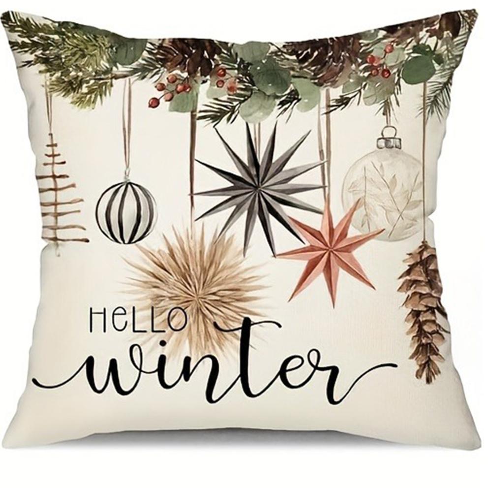 Christmas decoration pillowcase holiday party decoration pillow cover suitable for family room living room sofa cushion cover