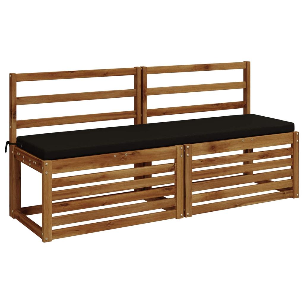Bench Cushion SOEST 100percent Polyester Black 150 x 40 x 5 cm