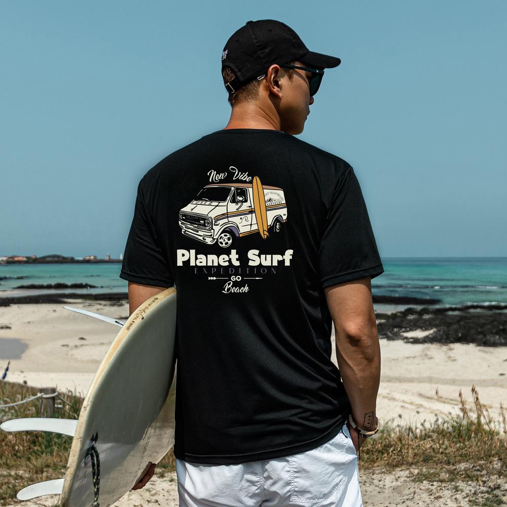 Peullaenisseopeu Men'S Short Sleeve Rash Guard Ps016Bumt