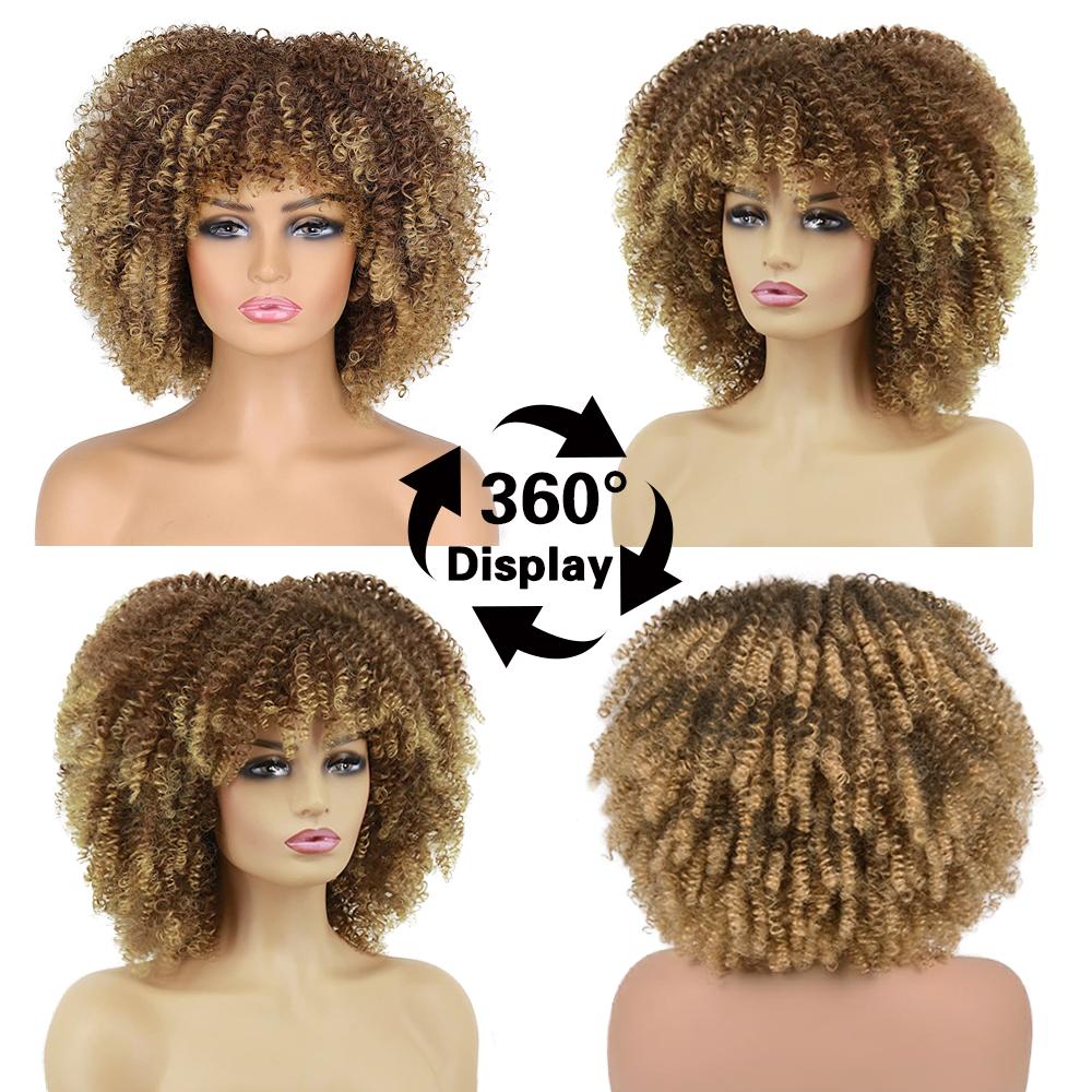 

MISSQUEEN Синтетические короткие вьющиеся волосы для наращивания боба, большие пушистые челки, натуральные, мягкие, для женщин, повседневная одежда для вечеринок 30cm