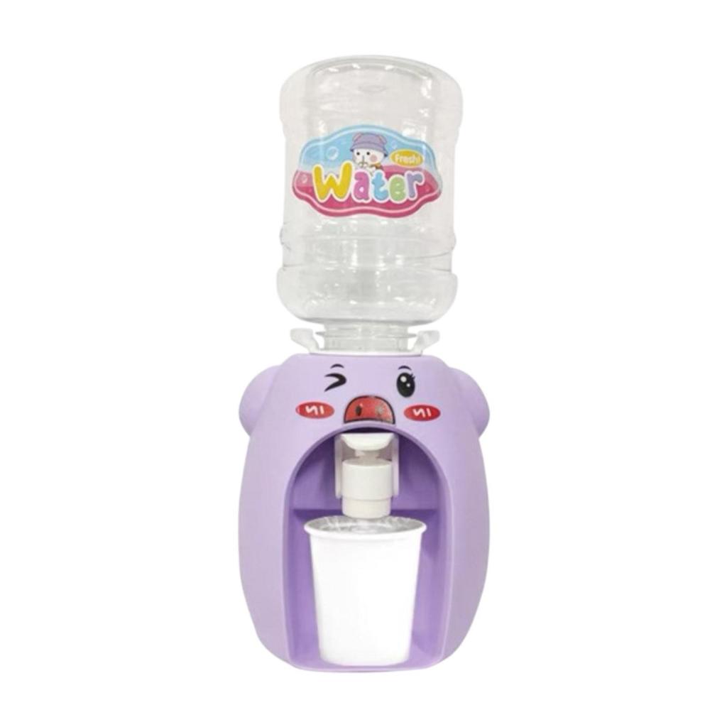 Mini Water Dispenser for Kids Miniature Role Play House Toy Dollhouse Toy Piggy Animal Water Machine Cute for Children Gift