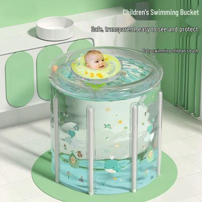 Foldable Transparent Bathtub: Kids & Adults Swimming Bucket