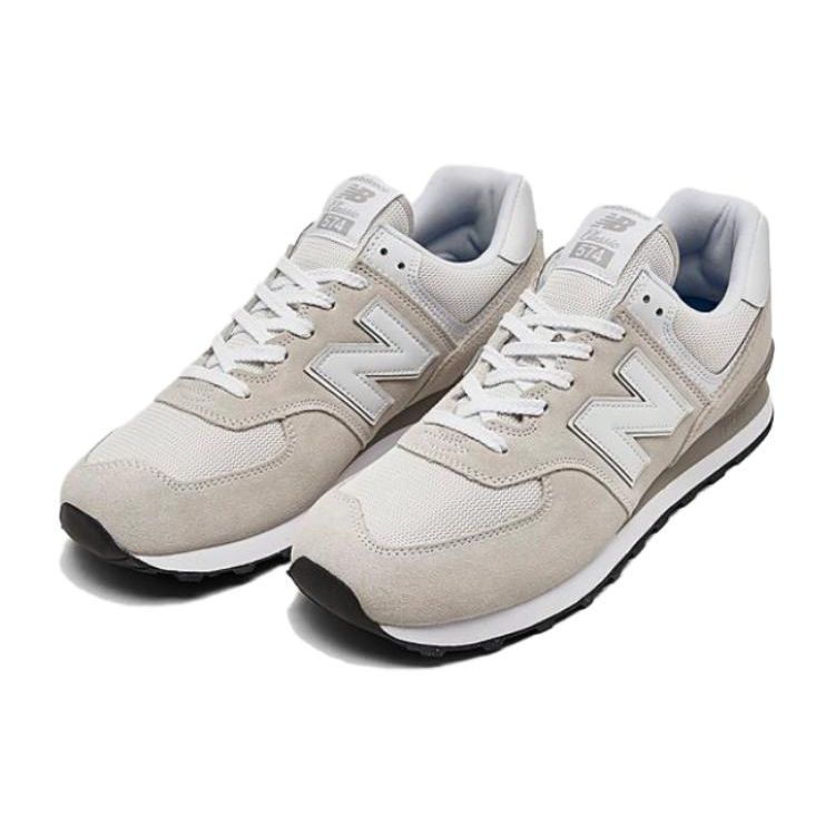 New Balance Comfortable Versatile Classic Durable Breathable Low-Top Running Shoes Men Sneakers Gray White ML574EVW023