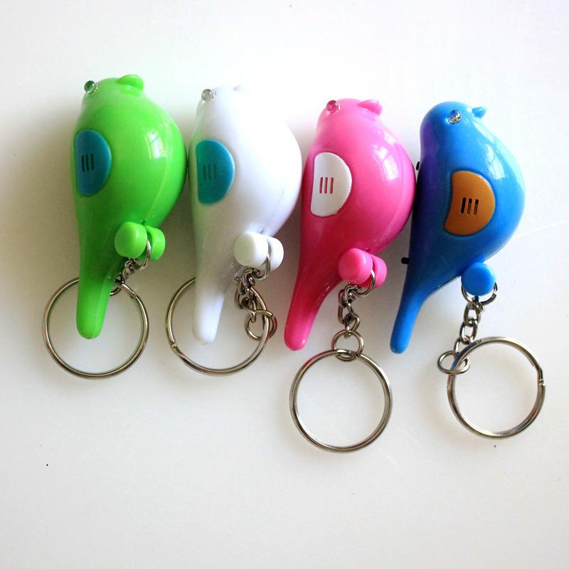 Whistle Key Finder Bird Shape Keychain Beeping Alarm Remote LED Locator for Finding Keys Bags and Wallets in Office or Travel