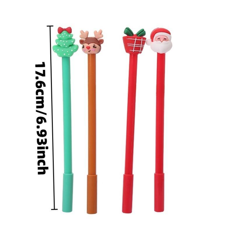 15Pcs Back to School Season Cute Bow Decorated Christmas Tree Decorative Pen, Trendy Student Stationery with Adorable Christmas Tree Topper, Smooth Wr