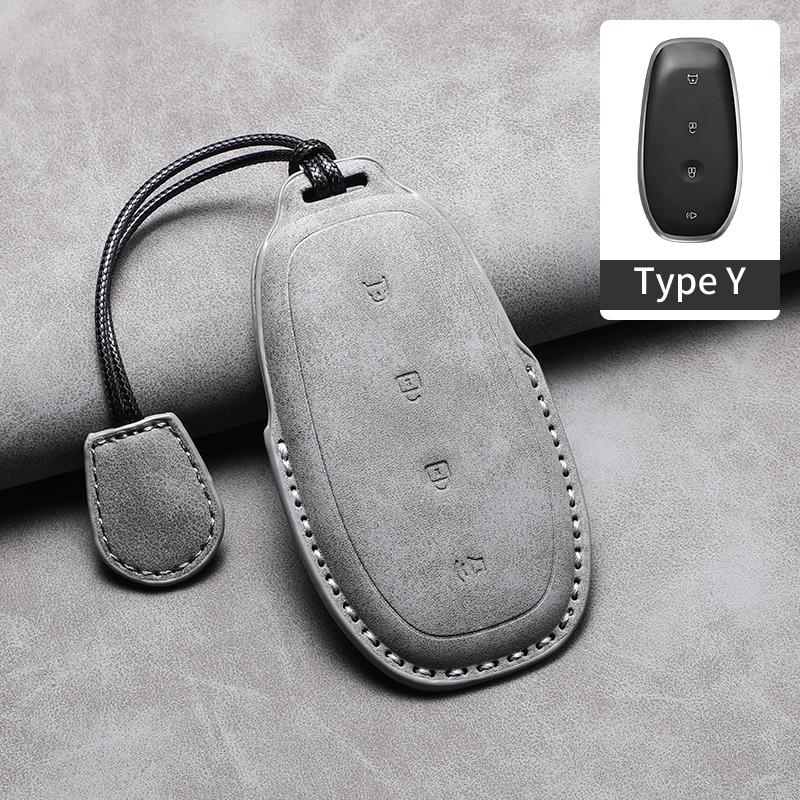 

Leather Car Key Case Cover Fob For Buick Excelle L7 Automobile Smart Remote Shell Key Protection Decoratives Accessories