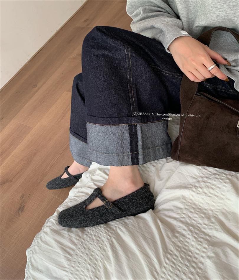 Retro Mary Jane Shoes Women's 2025 Autumn and Winter New French Temperament Elegant Fairy Wind Belt Soft Sole Evening Shoes Single Shoes