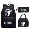 Large Capacity Schoolbag with Shoulder Strap; Student Three-piece Pencil Case Set
