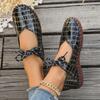 Plus Size Handcrafted Soft-Sole Casual Flats for Women 2025 New Arrival Stone-Patterned Casual Shoes