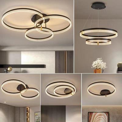 Simple Full-Spectrum Ceiling Chandelier for Living Room and Bedroom Lighting