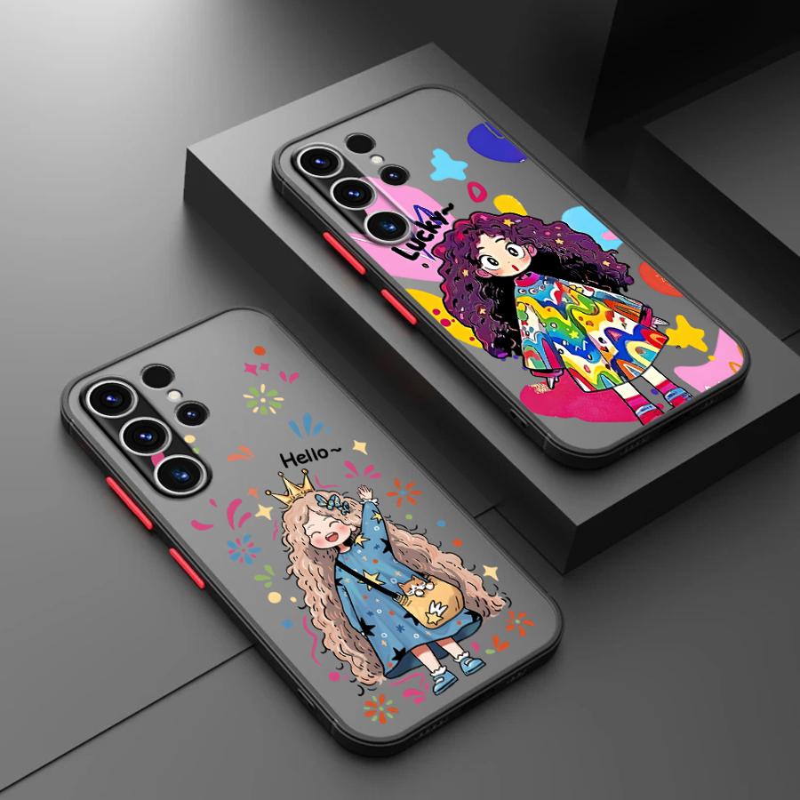 Cute Cartoon Character Funda Back Phone Cover Case for Samsung Galaxy S26 S23 FE Note 20 Ultra 10+ S24 Plus S21 S22 S20 FE S25