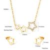 Elegant Gold Earrings And Necklace Set Delicate Women's Jewelry Collection