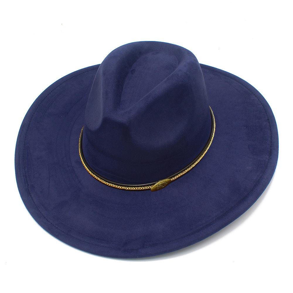 Cappello a cilindro fedora oversize stile europeo e americano uomo e donna semplice ed elegante parasole da esterno cappello jazz cappello da spiaggia per vacanze al mare