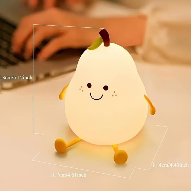 Attractive Mini LED Night Light - Touch, Brightness Adjustable, USB Rechargeable Silicone Light for Bedroom and Study Decorations