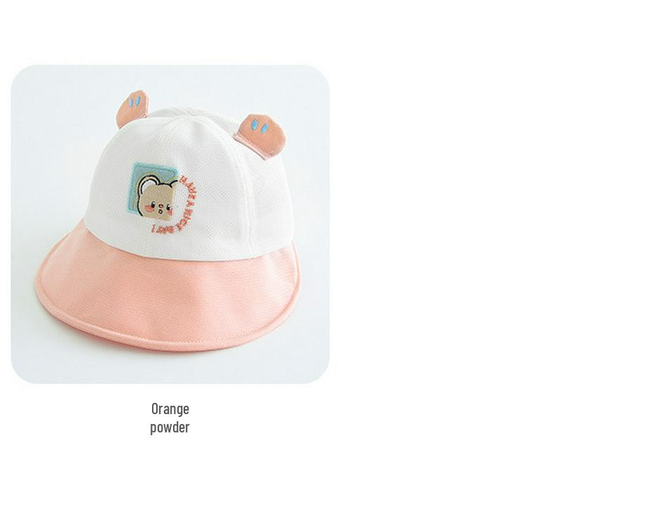 Adorable Cartoon Baby Mesh Sun Hat - Breathable, Windproof, Outdoor Bucket Design