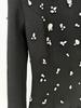 Elegant Heavy Beaded Long-Sleeve Diamond Long Dress