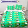 3pcs Duvet Cover Set (1*Duvet Cover + 2*Pillowcase, Without Core), Yoshi Print Soft All‑Season Bedding Set, Home Bedroom Decor Gift