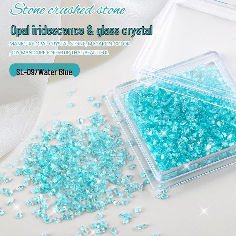 Opal Iridescent 3D Nail Art Crushed Stone Decorations