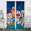 Doraemon Zasłona Zaciemniająca do Pokoju 2 Panele Zasłony Wnętrza Domu Tiul do Sypialni Dekoracja Halloween Przegroda Żaluzje Salon