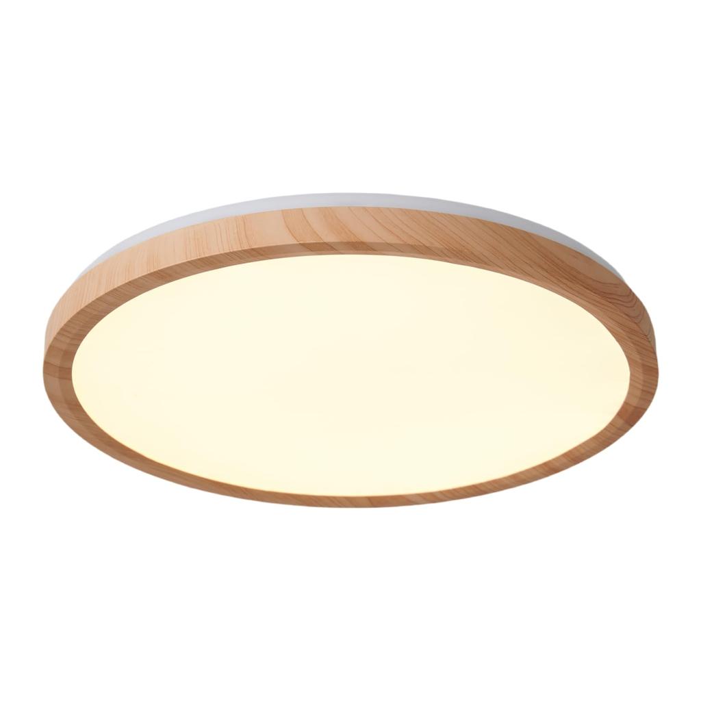 Jiaqihong5 LED Ceiling Wood Grain 40cm Suitable for Tatami Mats Indoor Terrace Dining Living Scandinavian Modern and Fashionable Home Ceiling Round