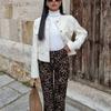 Women Fashion Autumn Winter Single-breasted Textured Round Neck Flip Pocket Short Jacket Coat Chic Ladies Tops Mujer