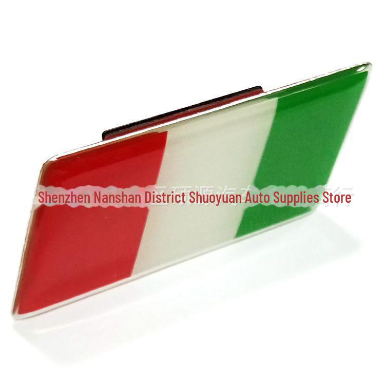 Patriotic Car Sticker with Crystal Epoxy Aluminum Alloy Buckle