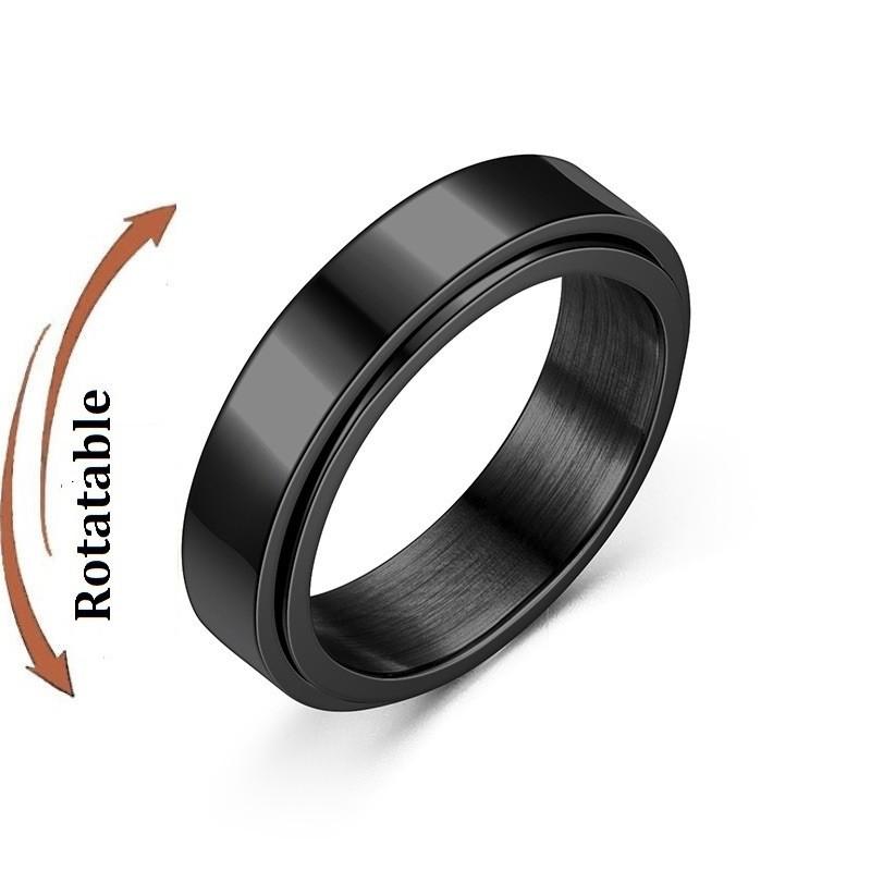 Copper Color Spinning Anxiety Rings for Men Women Star Moon Relaxing Ring 2025 Stainless Steel Anti Stress Rings Knuckle Zircon