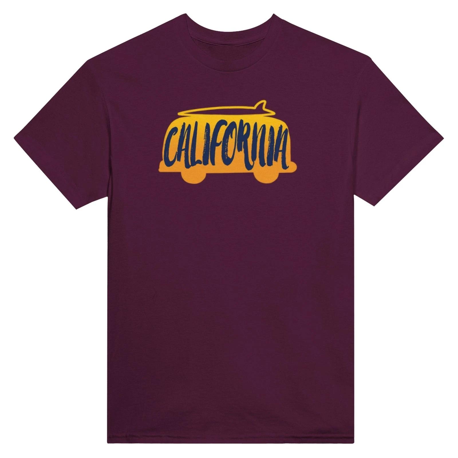 California Surfing Crewneck T-Shirt - 100% Cotton Tee with Relaxed Fit XXXL
