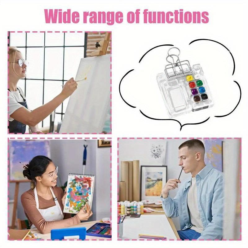 Acrylic Mini Watercolor Palette Empty 8/15 Grid Portable Paint Box Travel Painting Watercolor Packaging Paint Tray Art Supplies